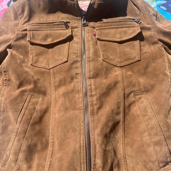 Men's Levi's® Faux Suede Aviator Bomber Jacket with Sherpa Size Small - Picture 2 of 8